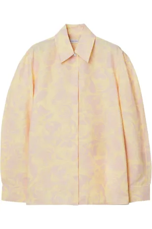 Burberry Taffeta-skjorte med blomstret tryk