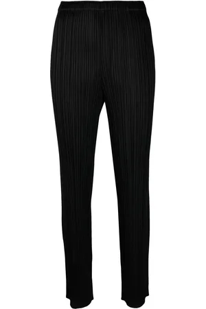 PLEATS PLEASE ISSEY MIYAKE Slip on-bukser med lige ben og elastiklinning