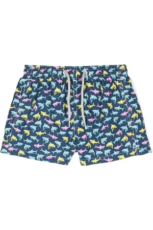 MC2 SAINT BARTH Badeshorts med hajtryk