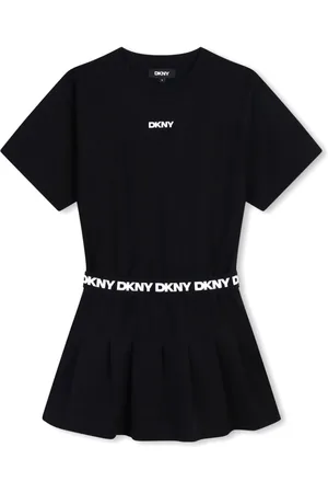 DKNY Kortærmet kjole med logotryk