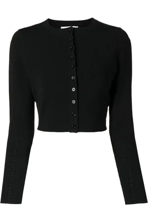 Victoria Beckham Cropped cardigan med pointelle-detalje