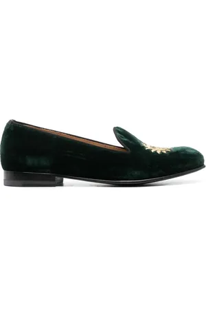 Scarosso Broderede loafers i velour