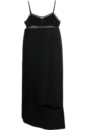 SACAI Midi asymmetrisk kjole med udskæringsdetalje