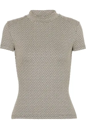 Balmain Strikket top i monogram-jacquard