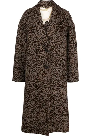 Golden Goose Oversize frakke med leopardtryk