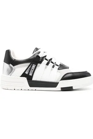 Moschino Sneakers i læder med logobånd