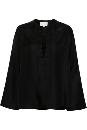 Loulou de Saison Zamia silkebluse uden krave