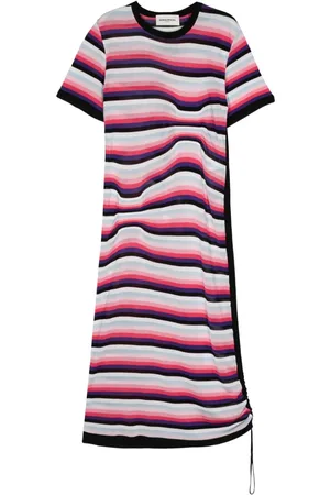 Sonia by Sonia Rykiel Mellemlang asymmetrisk kjole med striber