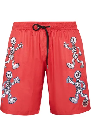Philipp Plein Badeshorts med skelettryk