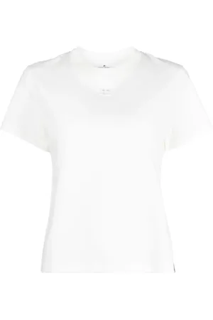 Courrèges T-shirt med logoapplikation