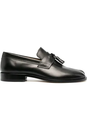 Maison Margiela Tabi loafers i læder med kvastdetalje