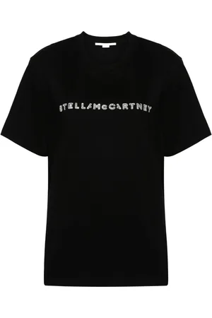 Stella McCartney T-shirt med krystallogo