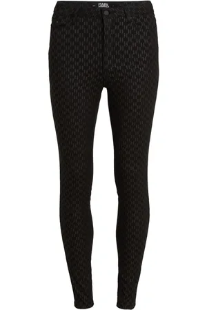 Karl Lagerfeld Skinnende skinny-jeans med monogramtryk