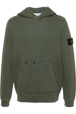 Stone Island Hættetrøje med kompasmærke og logo