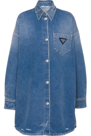 Prada Denimskjorte med trekantet logo