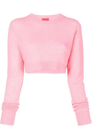 Cashmere In Love Cropped trøje med ribbet kant