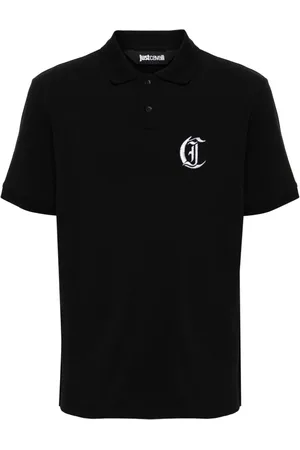 Roberto Cavalli Polo med monogram-broderi