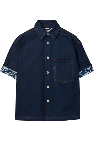 Burberry Heavyweight denimskjorte med logomærke
