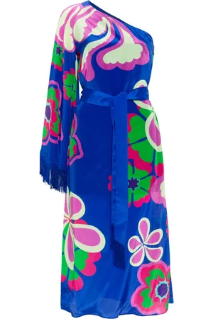 Borgo De Nor Mellemlang Aubrey kjole med one-shoulder-snit
