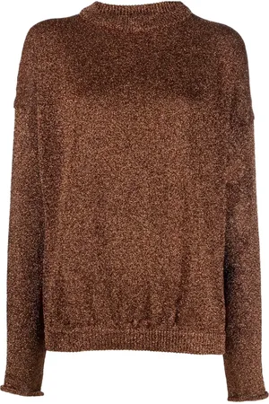 SEMICOUTURE Trøje med rund hals og lurex-detalje