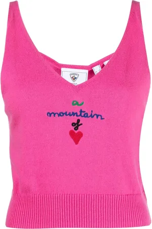 Rossignol Strikket cropped top med broderet logo