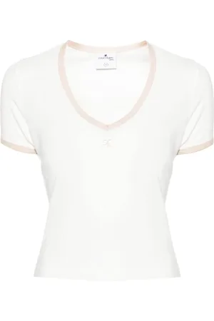 Courrèges T-shirt med broderet logo