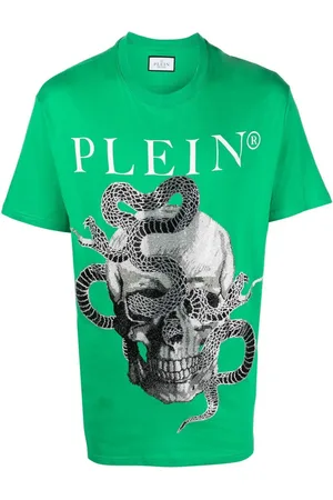 Philipp Plein Kortærmet T-shirt med slangetryk