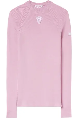 Puccini Ribstrikket trøje med broderet logo