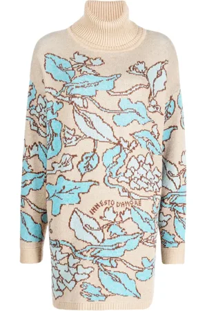 Twin-Set X Marco Rambaldi trøje med blomster-jacquard og rullekrave