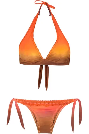 AMIR SLAMA Broderet bikini med batiktryk