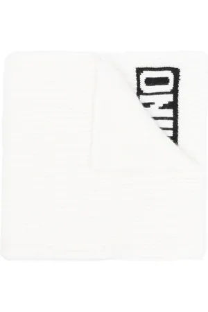 Moschino Intarsiastrikket tørklæde med logo