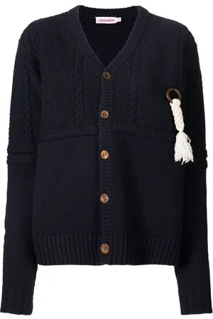 Charles Jeffrey Loverboy Kabelstrikket cardigan med paneler