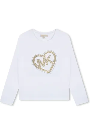 Michael Kors T-shirt med rund hals og hjerte-logo