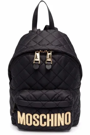Moschino Quiltet rygsæk med logobogstaver