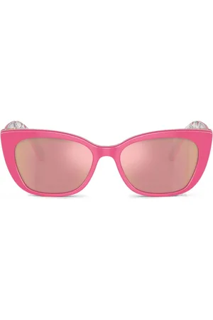 Dolce & Gabbana Ovale cat-eye-solbriller med blomstertryk