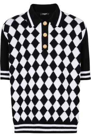 Balmain Diamantstrikket polo