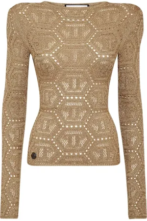 Philipp Plein Strikket top med broderet logo