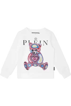 Philipp Plein Krystaludsmykket T-shirt med bamse