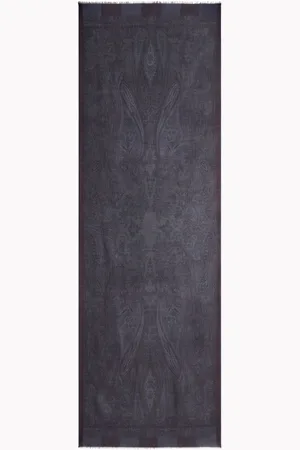 Etro Tørklæde i paisley-jacquard med frynser