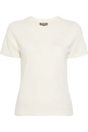 N.PEAL T-shirt i kashmir med rund hals