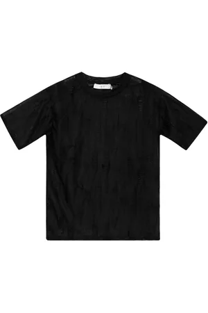 IRO Semi-gennemsigtig T-shirt med slitageeffekt