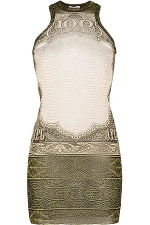 Jean Paul Gaultier The Short Green Cartouche-kjole