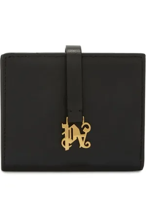 Palm Angels Pung i læder med monogramplade