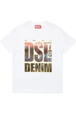 Diesel T-shirt med DSL78 Denim-tryk