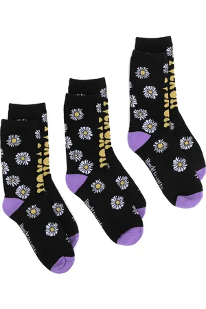 Natasha Zinko Strikkede strømper med slogan-blomster