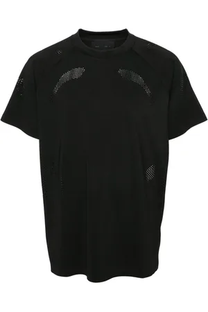 HELIOT EMIL Perforeret Intine T-shirt med rund hals