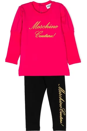 Moschino Sæt med babydragt og logotryk