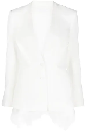 Simkhai Blazer uden krave med blondekant