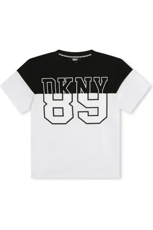 DKNY T-shirt med colourblocking og logotryk