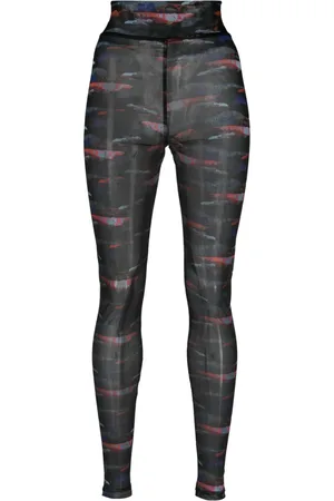 HENRIK VIBSKOV Halvgennemsigtige leggings i mesh med fugletryk